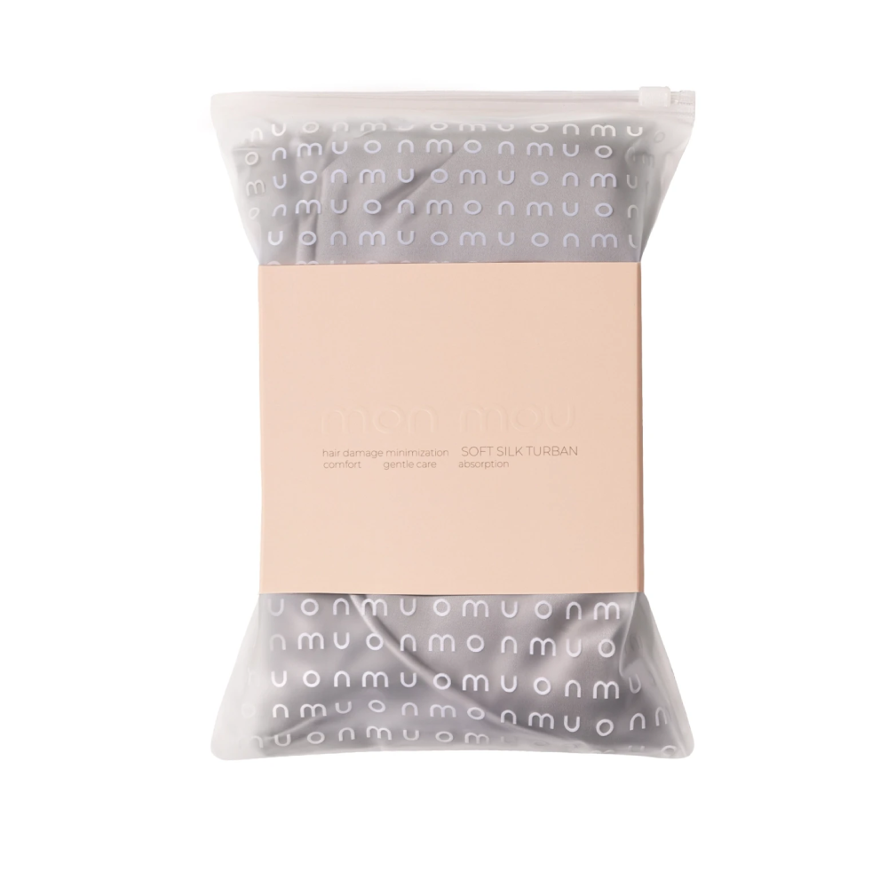 MON MOU Soft Silk Turban Taupe - Двосторонній рушник-тюрбан для делікатного сушіння волосся (сіро-бежевий) - фото №1 MON MOU Soft Silk Turban Taupe - Двосторонній рушник-тюрбан для делікатного сушіння волосся (сіро-бежевий) - фото №1